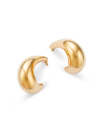 Bloomingdale's Polished Dome J Hoop Earrings In 14k Yellow Gold