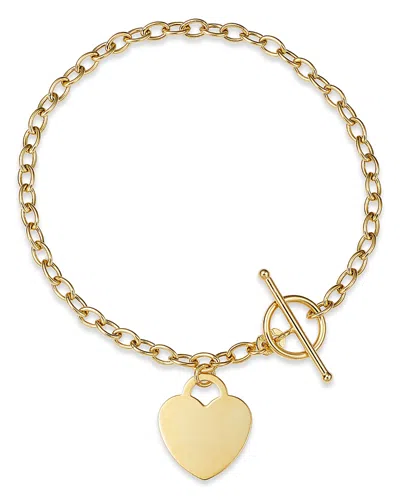 Bloomingdale's Polished Heart Toggle Bracelet In 14k Yellow Gold - Exclusive