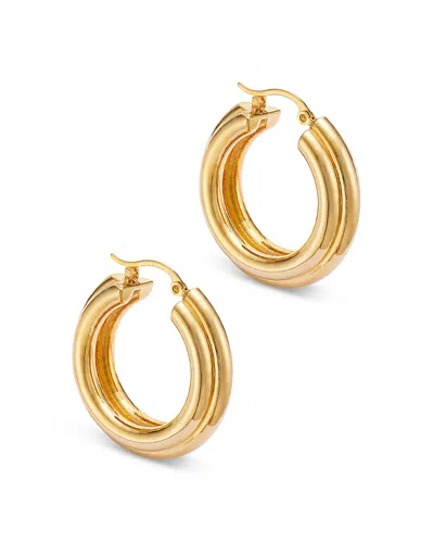 Bloomingdale's Polished Triple Medium Hoop Earrings In 14k Yellow Gold