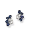 Bloomingdale's Precious Stone & Diamond Ear Climbers In 14k White Gold In Blue/white