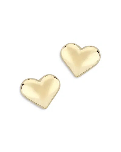 Bloomingdale's Puffed Heart Studs In 14k Yellow Gold - Exclusive