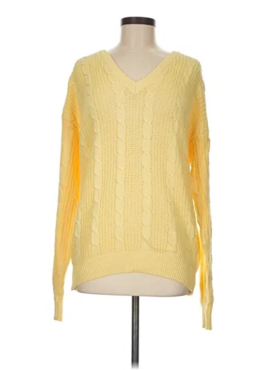 Pre-owned Bloomingdale's Pullover Sweater In Yellow
