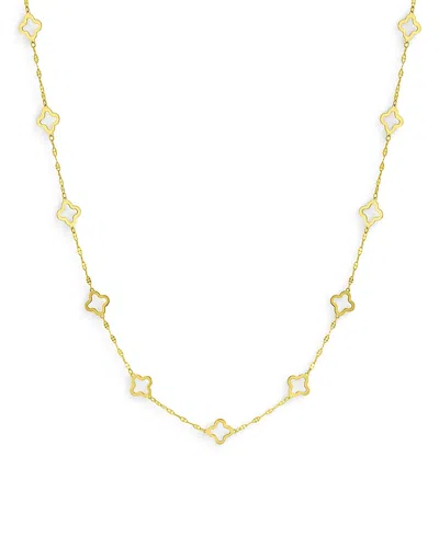Bloomingdale's Quatrefoil Link Statement Necklace In 14k Yellow Gold - 100 Exclusive