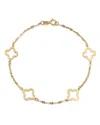 Bloomingdale's Quatrefoil Station Bracelet In 14k Yellow Gold - Exclusive In Gold