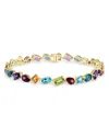 Bloomingdale's Rainbow Gemstone Bangle Bracelet In 14k Yellow Gold - Exclusive In Multi/gold