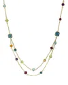 Bloomingdale's Rainbow Gemstone Station Necklace In 14k Yellow Gold, 18 - Exclusive In Multi/gold
