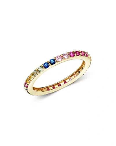 Bloomingdale's Rainbow Sapphire Band In 14k Yellow Gold- Exclusive