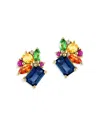 Bloomingdale's Rainbow Sapphire Cluster Stud Earrings In 14k Yellow Gold In Multi
