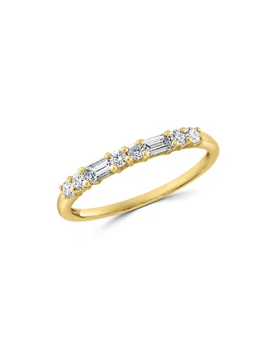 Bloomingdale's Round & Baguette Diamond Stacking Band In 14k Yellow Gold, 0.25 Ct. T. W. - Exclusive