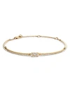 Bloomingdale's Round & Emerald Cut Diamond Station Bracelet In 14k Yellow Gold, 0.35 Ct. T. W. - Exclusive In Gold