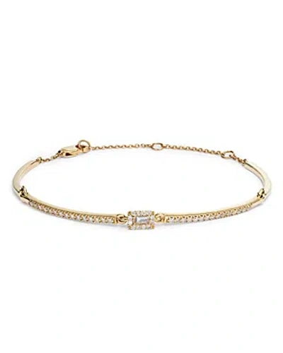 Bloomingdale's Round & Emerald Cut Diamond Station Bracelet In 14k Yellow Gold, 0.35 Ct. T. W. - Exclusive