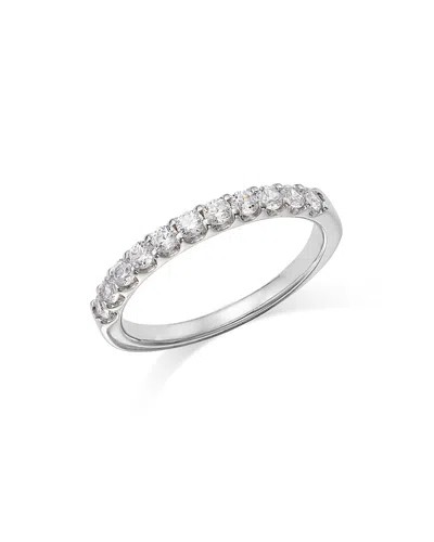Bloomingdale's Round Cut Certified Diamond Band In 14k White Gold, 0.50 Ct. T.w. - Exclusive