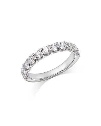 Bloomingdale's Round Cut Certified Diamond Band In 14k White Gold, 1.25 Ct. T.w. - Exclusive