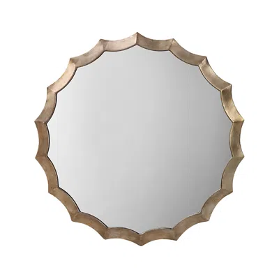 Bloomingdale's Round Scalloped Mirror In Silver