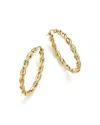 Bloomingdale's Round Twisted Hoop Earrings In 14k Yellow Gold - Exclusive In Gold