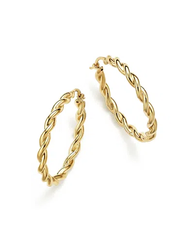 Bloomingdale's Round Twisted Hoop Earrings In 14k Yellow Gold - Exclusive