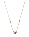 Bloomingdale's Ruby And Diamond Accent Necklace In 14k Yellow Gold, 18 - Exclusive In Red/yellow