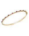 Bloomingdale's Ruby & Diamond Bangle Bracelet In 14k Yellow Gold - Exclusive In Gold/red