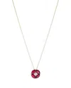 Bloomingdale's Ruby & Diamond Pendant Necklace In 14k Yellow Gold, 16- Exclusive In Red/gold