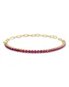 Bloomingdale's Ruby Bracelet In 14k Yellow Gold - Exclusive In Pink/gold