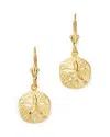 Bloomingdale's Sand Dollar Drop Earrings In 14k Yellow Gold - Exclusive In Gold