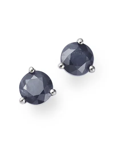 Bloomingdale's Sapphire Stud Earrings In 14k White Gold - Exclusive In Blue