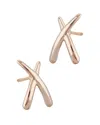 Bloomingdale's Small Crossover Stud Earrings In 14k Rose Gold - Exclusive In Rose Gold