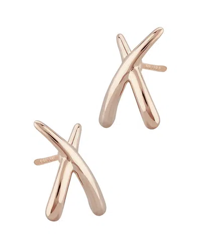Bloomingdale's Small Crossover Stud Earrings In 14k Rose Gold - Exclusive
