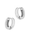 Bloomingdale's Small Huggie Hoop Earrings In 14k White Gold - Exclusive In White