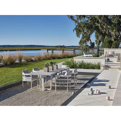 Bloomingdale's South Beach Outdoor Dining Table In Chalk/concrete