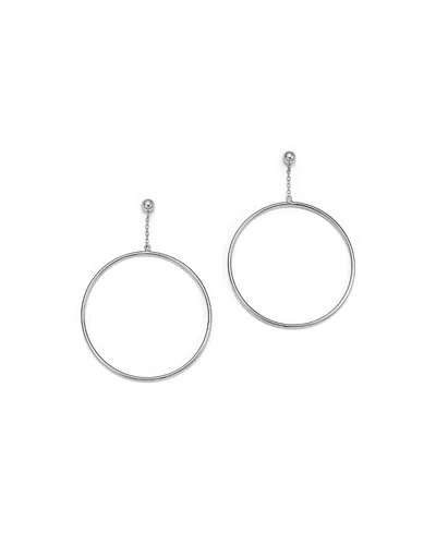 Bloomingdale's Sterling Silver Chain & Hoop Drop Earrings - Exclusive