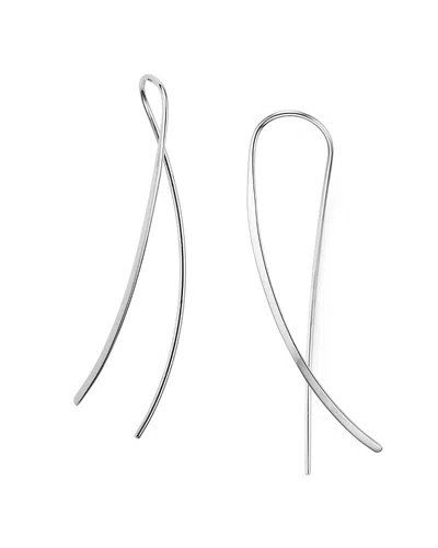 Bloomingdale's Sterling Silver Crossover Sweep Drop Earrings - Exclusive