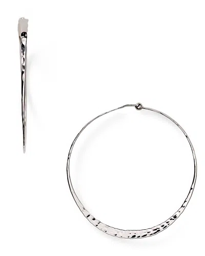 Bloomingdale's Sterling Silver Hammered Hoop Earrings - Exclusive