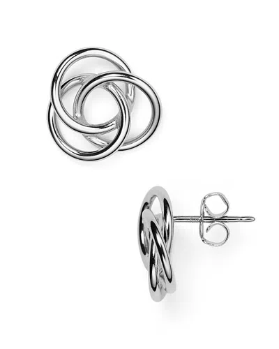 Bloomingdale's Sterling Silver Love Knot Earrings - Exclusive