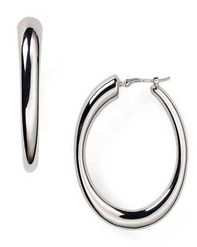 Bloomingdale's Sterling Silver Oval Hoop Earrings - Exclusive
