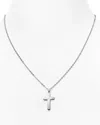 Bloomingdale's Sterling Silver Polish Cross Necklace, 16 - Exclusive In Silver