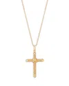 Bloomingdale's Swirl Cross Pendant Necklace In 14k Yellow Gold, 18 - Exclusive In Gold
