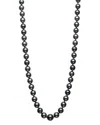 Bloomingdale's Tahitian Black Cultured Pearl Strand Necklace In 14k Yellow Gold, 18 - Exclusive In Black/gold