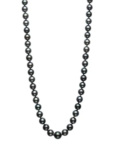 Bloomingdale's Tahitian Black Cultured Pearl Strand Necklace In 14k Yellow Gold, 18 - Exclusive In Black/gold