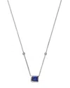 Bloomingdale's Tanzanite & Diamond Pendant Necklace In 14k White Gold, 18 - Exclusive In Blue/white