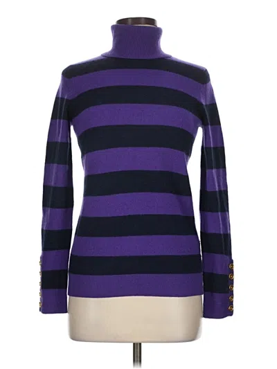 Pre-owned Bloomingdale's Turtleneck Sweater In Purple