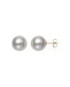 Bloomingdale's White South Sea Cultured Pearl Stud Earrings In 14k Yellow Gold - Exclusive In White/gold