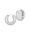 Bloomingdale's Wide Polished Hoop Earrings In Sterling Silver In Silver