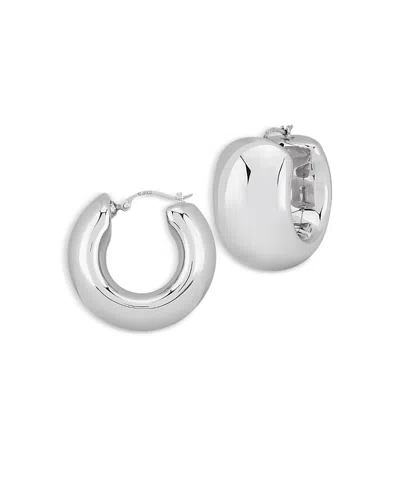 Bloomingdale's Wide Polished Hoop Earrings In Sterling Silver