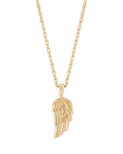 Bloomingdale's Wing Pendant Necklace In 14k Yellow Gold, 18 - Exclusive