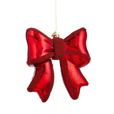 Bloomingdale's X Alice + Olivia Glass Bow Ornament - Exclusive In Red