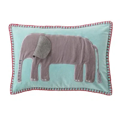 Bloomingville Appliqued Cotton Throw Pillow