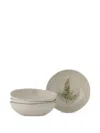 Bloomingville Bea Leaf-print Deep Plate In Gray