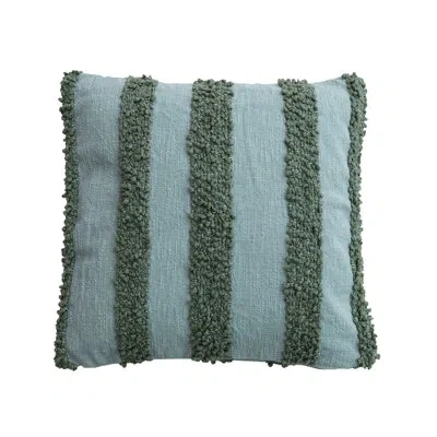 Bloomingville Cotton Pillow With Polyester Fill In Green