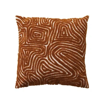 Bloomingville Cotton Throw Pillow With Polyester Fill In Brown